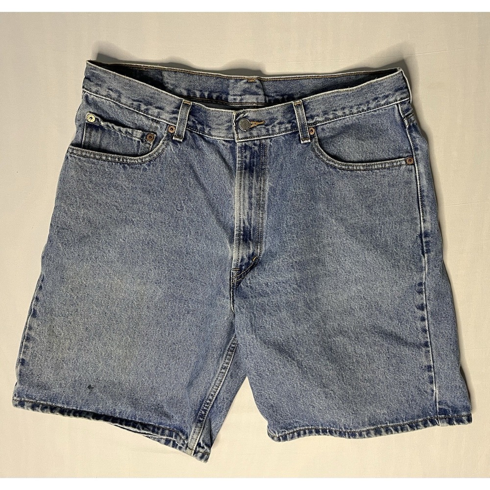 Vintage Levi's 550 Denim Shorts Jorts Men's Size 36 Blue Relaxed Fit Jeans